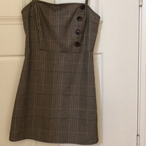 UO Mini Dress Size S - plaid zip up back. - Picture 4 of 11